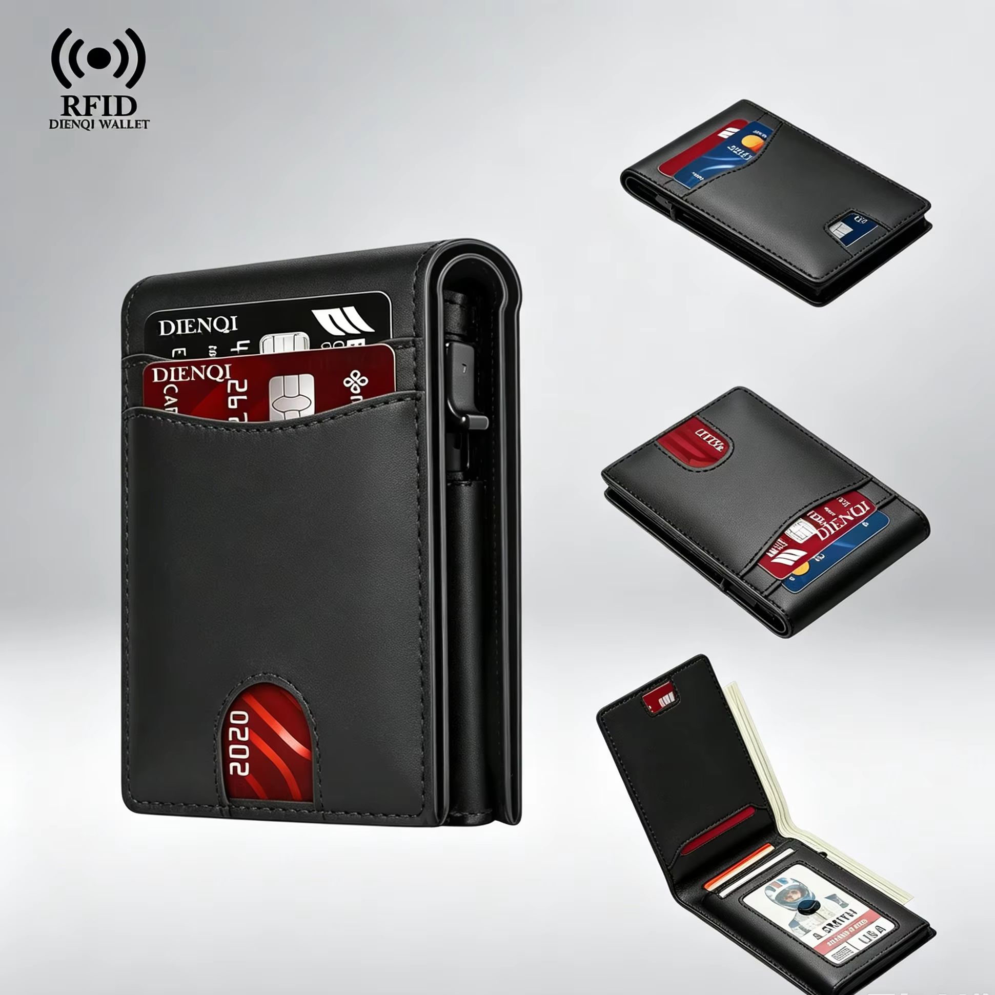 Index Card Holder - Luxusmarke Geschäfts-Kreditkartenhalter Herren-Geldbörse RFID Hochwertige Brieftasche