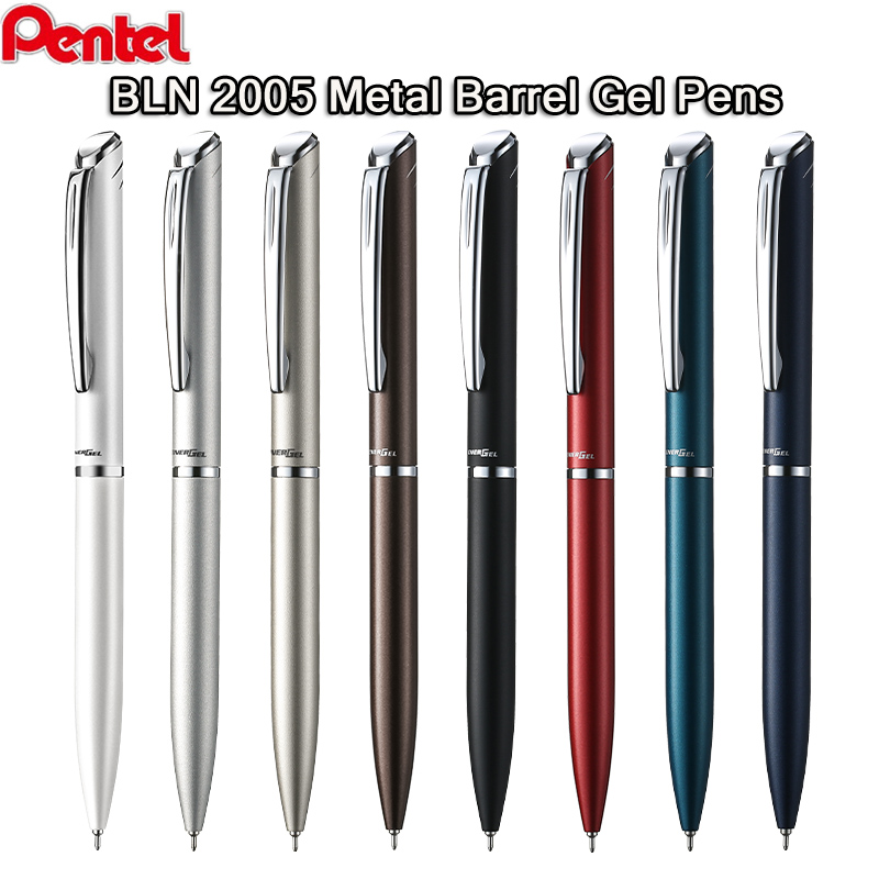 Pentel Pen Sign Pen - Pentel BLN2005 Ganzmetall-Gelstift, verschiedene Farben, niedriger