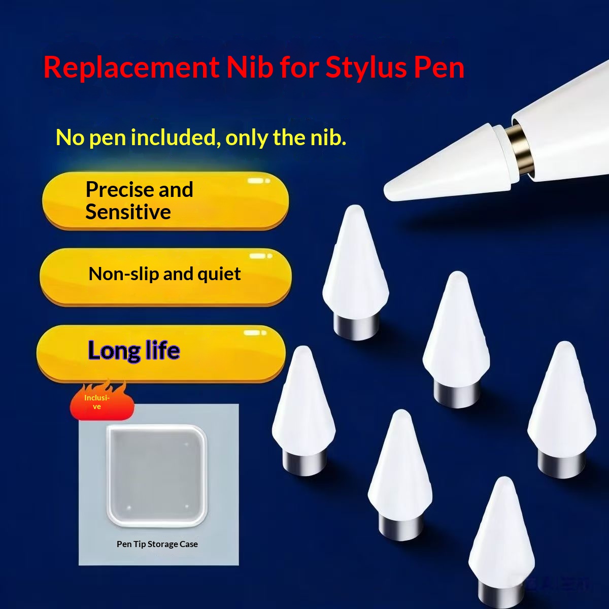 Correction Pen Fine - Ersatzstiftspitze für kapazitiven Stift, verschleißfeste, geräuschlose