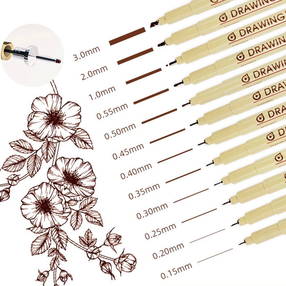 Braune und schwarze Mikrostift – Archive Box Set Bewertung und Preis