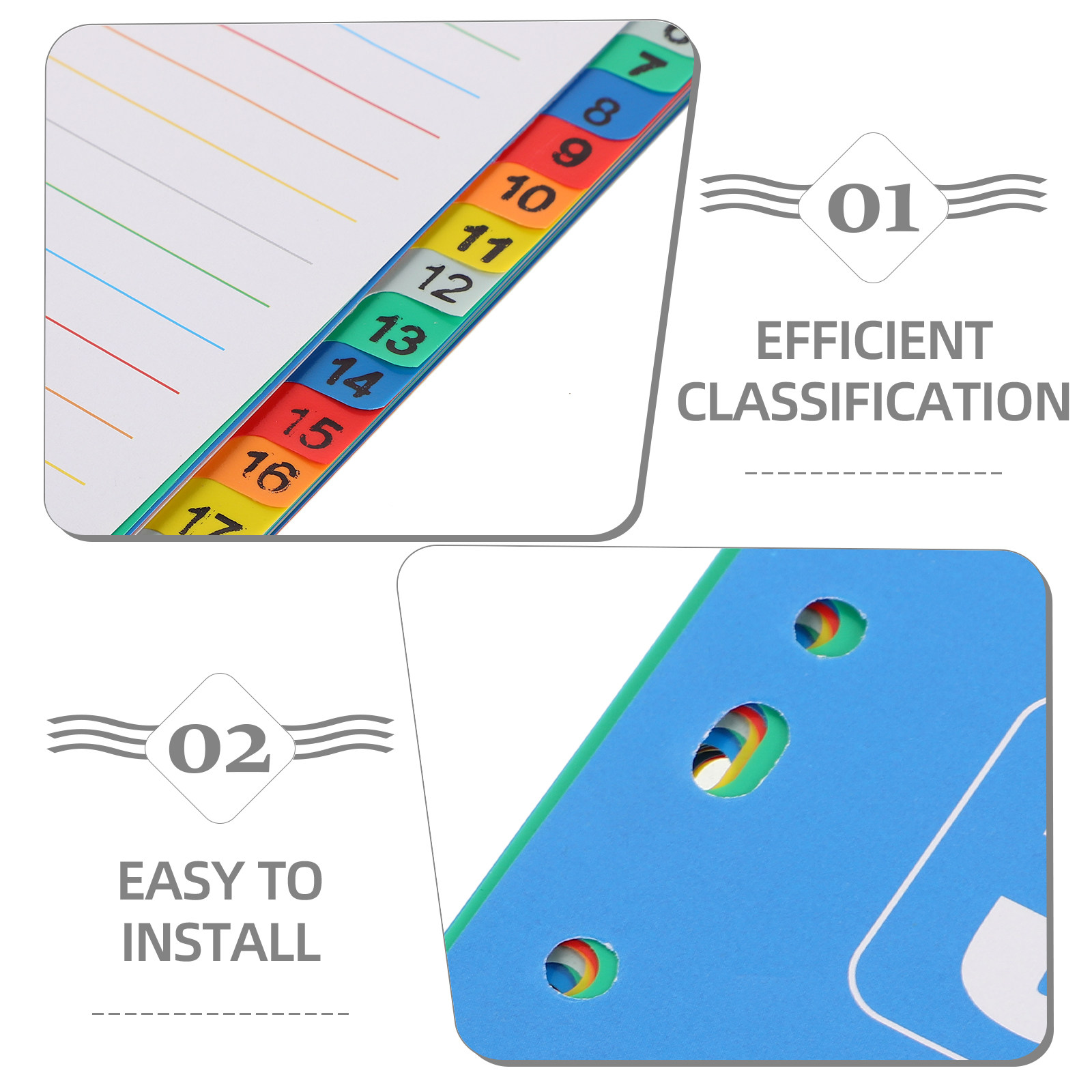 1 Set A4 11-Loch Kunststoff-In – Tab Divider A4 Bewertung und Preis