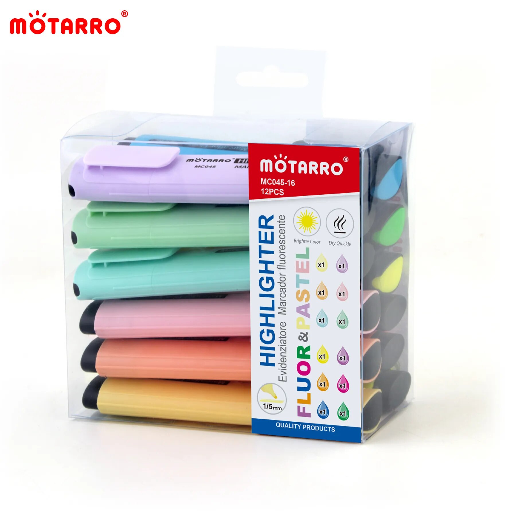MOTARRO 12 Stück PVC-Box-Marke – Stabilo Marker Boss Bewertung und Preis