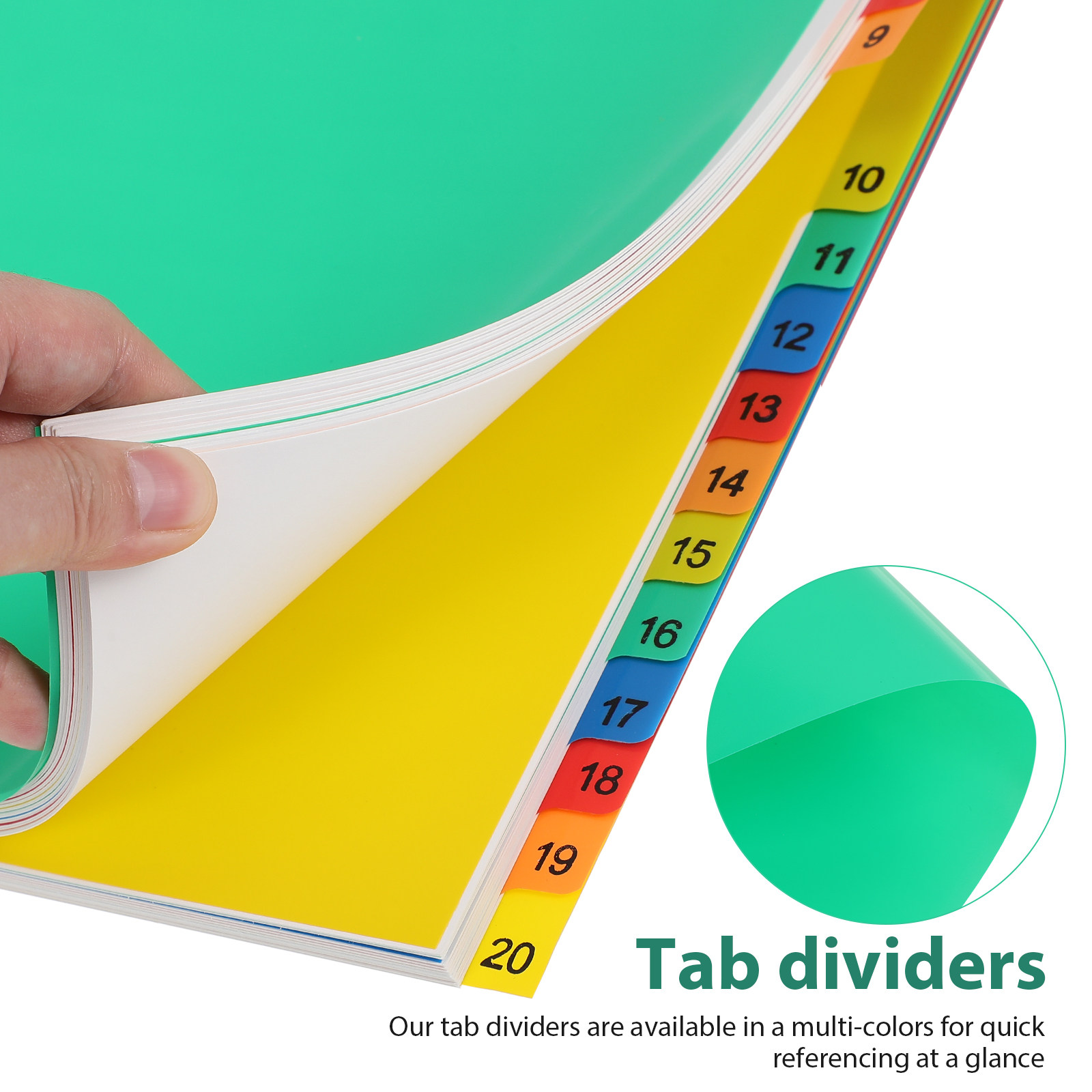 20-seitige, farbcodierte Kunst – Tab Divider A4 Bewertung und Preis